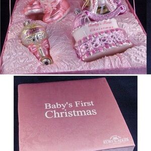 Kurt S. Adler Baby's First Christmas Ornament Set